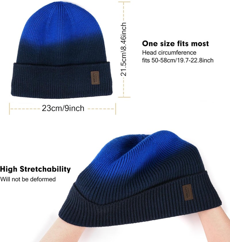 Wmcaps Winter Beanie for Men Women, Fleece Lined Beanie Soft Warm Knit Hat Ski Stocking Cuffed Cap - Image 3